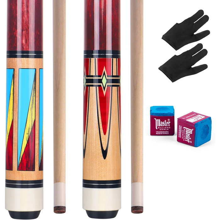 Набір для більярду Aklot Pool-Queue (2/3/4 частини), 147.3 см, дорослі, канадський клен, полірувальний набір