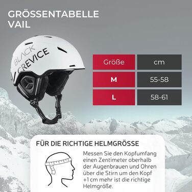 Шолом гірськолижний та для сноуборду BLACK CREVICE Vail, ударостійкий, регульований розмір L (58-61 см), білий матовий/сріблястий