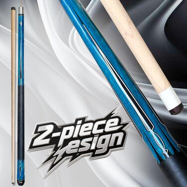 Кю Тай Ба: Професійний більярдний кий з наконечником 13 мм, 58'', канадський клен, 19,20,21 Oz (на вибір) - синій, червоний, зелений + чохол