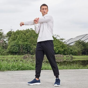 Чоловічі кросівки для ходьби FitVille з широкою колодкою, легкі, для відпочинку, з амортизацією, поверненням енергії, для фітнесу, дихаючі, для залу, гнучкі, розмір 40-50, колір: темно-синій