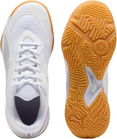 Спортивне взуття PUMA Solarflash III W для залу - чоловіче/жіноче, 42.5 EU, білий/фіолетовий/малиновий