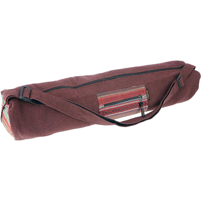 Сумка для йога-мату GURU SHOP Boho, чорна, бавовна, унісекс, 70x24x14 см, з Непалу