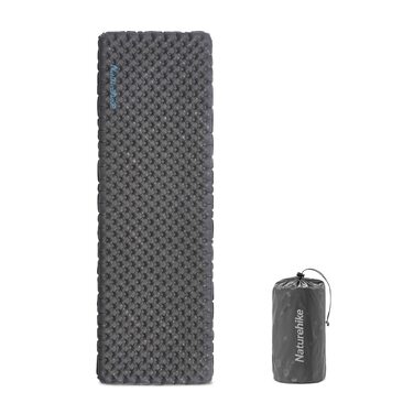 Каремат Naturehike 3.5R для кемпінгу самонадувний, XL, чорний - для 4 сезонів (-6°C), високий R-значення, ізоляція