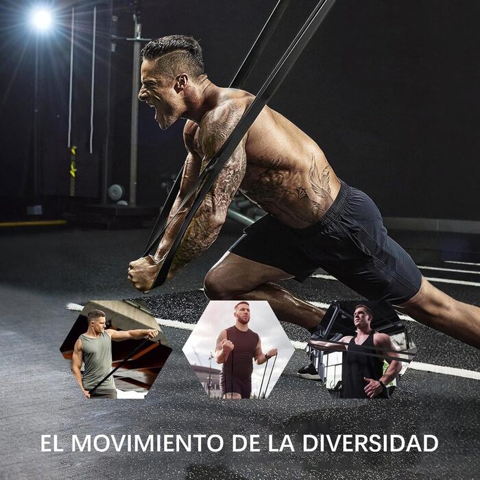 Набір фітнес-гумок 5 шт., гумки для тренувань 15-125 lbs, для дому, йоги, силових тренувань, з сумкою для зберігання