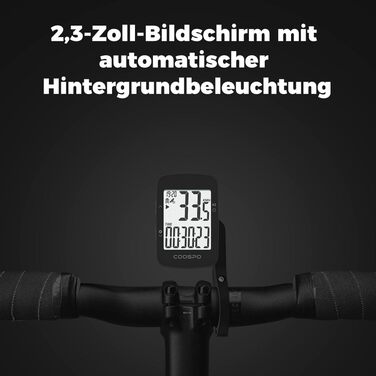 Велокомп'ютер COOSPO BC26 GPS, бездротовий, Bluetooth 5.0/ANT+, IP67, водонепроникний, 2,3