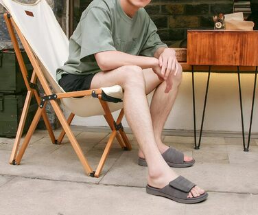 Чоловічі сандалі ONCAI з регульованими ремінцями, відкритим носком, сірі (48 EU)