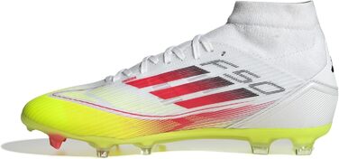 Жіночі футбольні бутси Adidas F50 League Mid Top для твердого/багатоповерххового поля, розмір 39 1/3 EU, кольори: Cloud White, Lucid Red, Solar Yellow
