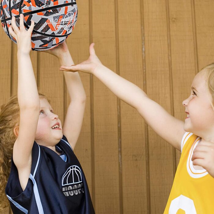 Баскетбольні м'ячі FAKOFIS: розміри 3, 5, 7, для вулиці та залу, тренування та гра, сірі та помаранчеві