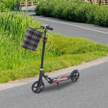 Міський складний трюковий самокат T-Style з кошиком та дисковим гальмом, 210 мм колеса, для дорослих