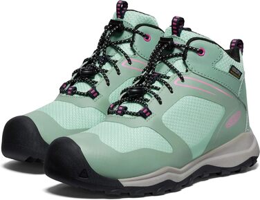 KEEN Wanduro Mid - водонепроникні трекінгові кросівки для дітей (Granite Green Ibis Rose, 30 EU)