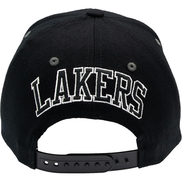 Кепка Mitchell & Ness Curved Classic Red Snapback з логотипом Los Angeles Lakers, чорно-червона, універсальний розмір