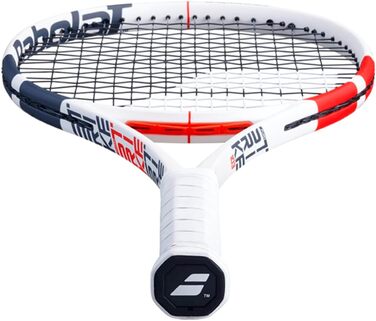 Тенісна ракетка Babolat Pure Strike 103 (3 покоління), натягнута, 16 г біла струна Babolat Syn Gut, середня натяжка, ручка 4 3/8