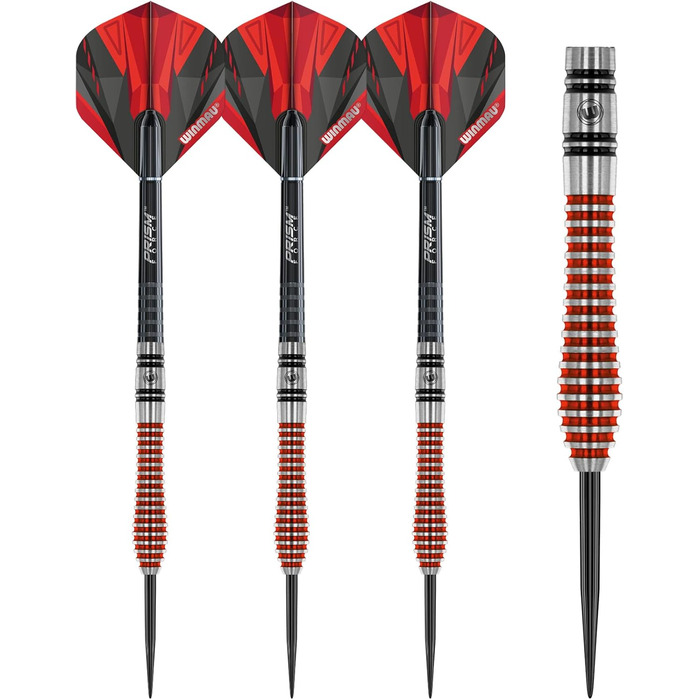 Дартс-набір WINMAU Dennis Priestley 26 г професійний, вольфрамовий, з оперенням і стержнями