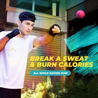 Рефлексна куля для боксу для дорослих та дітей - набір для тренування реакції та координації, з пов'язкою, сумкою та рукавичками