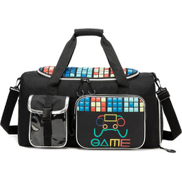 Дитяча спортивна сумка HTGROCE з відділенням для взуття. Сумка для плавання, подорожей. Колір: білий (A-білий), чорний (B-чорний)