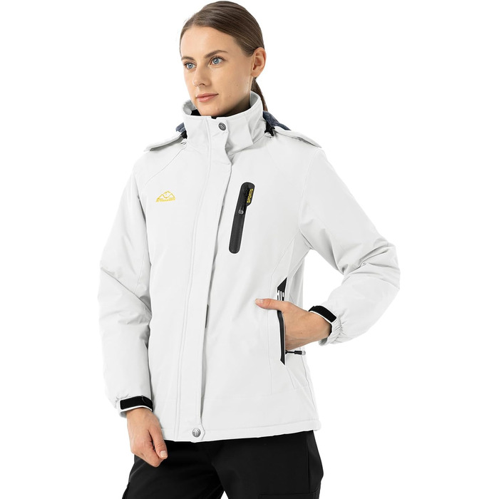 Жіноча зимова куртка Ysento: водонепроникна, софтшел, тепла, вітрозахисна, для сноуборду та активного відпочинку (біла, розмір S)