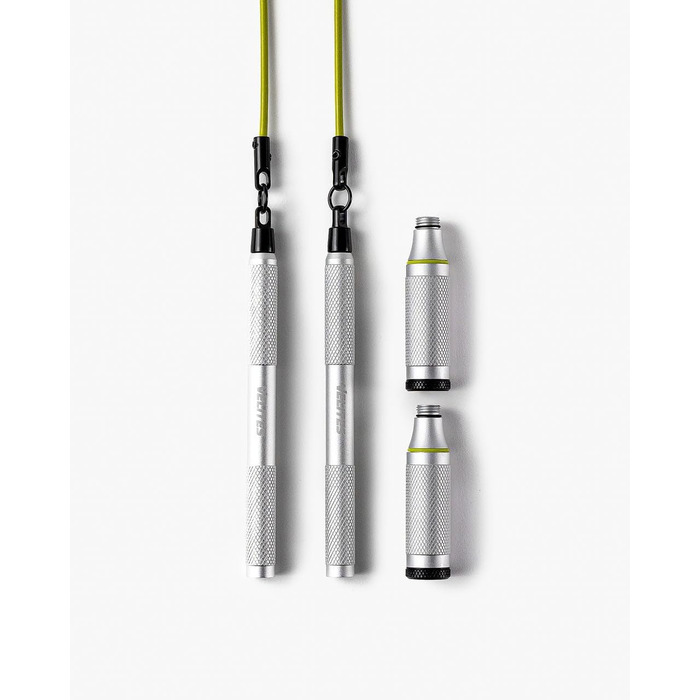 Скакалка Velites Cyclone Jump Rope: легка, преміум-дизайн, 360° система, знімний грип (срібна)