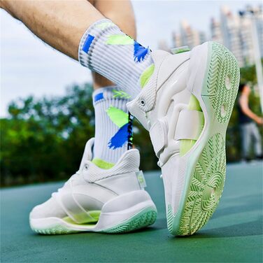 Чоловічі баскетбольні кросівки для хлопців, баскетбольні тренувальні кросівки, зручні кросівки для тенісу та бігу, чорно-білі, 869 (36 EU, білий 869)