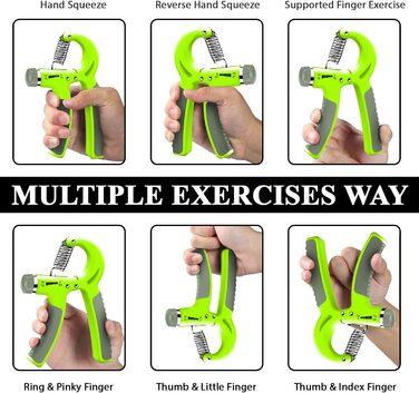 Тренування хватки рук - регульований навантаження 5-60кг, для зміцнення рук, зап'ястя та покращення хватки. Реабілітатор для рук, з електронною книгою. (Червоний & Чорний)