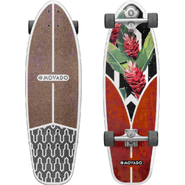 Лонгборд STAR SCOOTER Surf Skateboard Vintage Retro Cruiser, ABEC-11, повний комплект, універсальний, Tropical