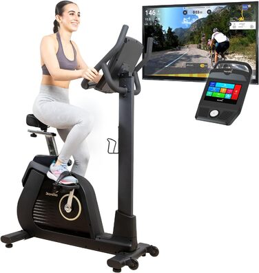 Велотренажер Skandika Liege-Ergometer P14 з сенсорним екраном, Bluetooth, додатками, до 150 кг, для дому