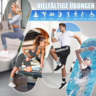 Гантелі на ногу/зап'ястя BECOJADDE 0.45/0.9 кг (набір 2 шт.) для кардіо, силових тренувань та фітнесу