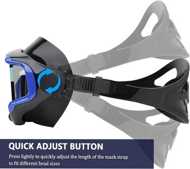 Маска для плавання та снорклінгу AQUA A DIVE SPORTS, антизапітнівальна, червона, для дорослих