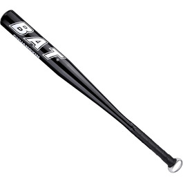 Бейсбольна бита 82 см (32 дюйми), алюмінієва з неслизькою ручкою, для бейсболу та самозахисту (чорна)