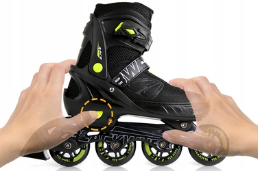 Регульовані ролики Blackwheels Sonic, р. 36-39, чорно-зелені
