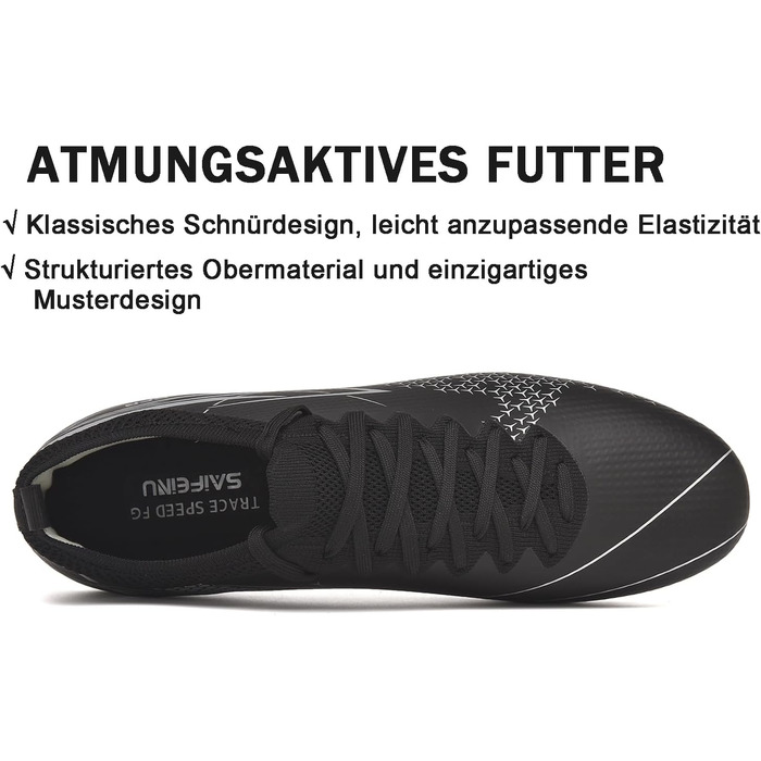 Чоловічі футбольні бутси для залу та вулиці, розмір 43 EU, чорні