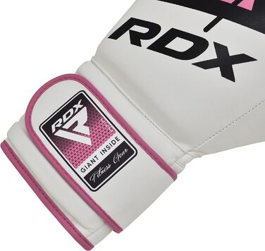 Жіночі боксерські рукавички RDX для муай-тай, кікбоксингу та MMA, рожеві, шкіра Maya Hide, для тренувань із боксерською грушею, 8-12 oz