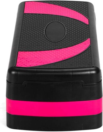 GYMAX Steppbrett регульоване по висоті, степер з 3 сходинками (10/15/20 см), аеробічний степбірд до 250 кг, Stepbench з PP для гімнастики, фітнесу та тренувань