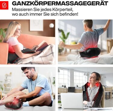 Масажер для шиї та спини з підігрівом Shiatsu Neck Relax - розслаблення м'язів шиї, спини та плечей