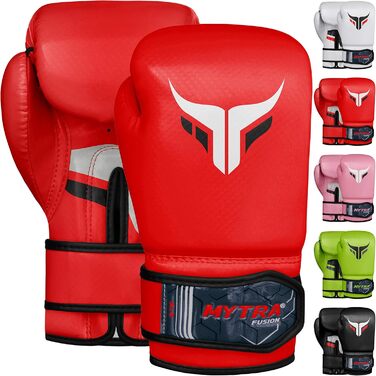 Дитячі боксерські рукавички Mytra Fusion 8 унцій для спарингу, тренувань ММА та кікбоксингу, червоні