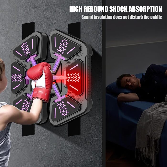Музична боксерська машина з Bluetooth, LED-дисплеєм та 9 режимами швидкості, для дорослих та дітей