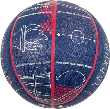 Баскетбольний м'яч Wilson NBA All-Star 2024 Indianapolis, колекційний, розмір 7, для дорослих, темно-синій