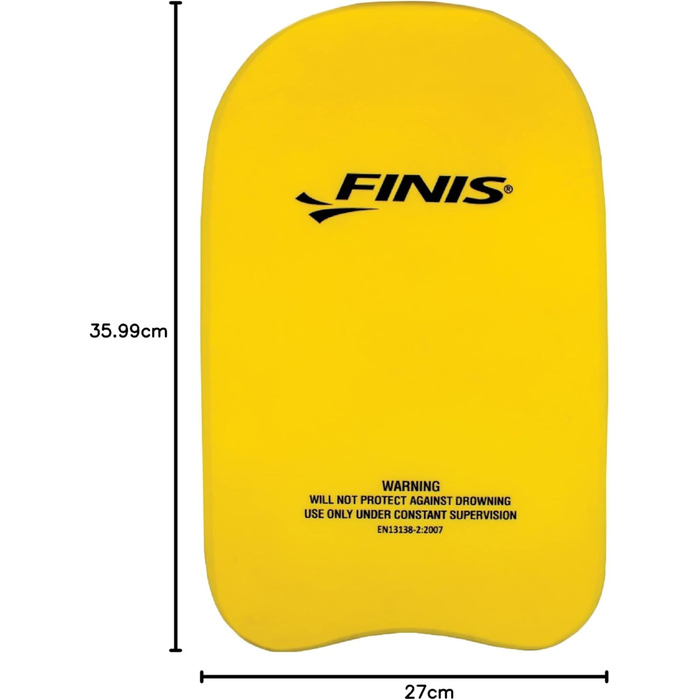 Плавальна дошка FINIS з піни, 47x29 см, жовта