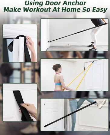 Набір еластичних стрічок FAOKZE для фітнесу, йоги, стрейчингу та силових тренувань (5 шт.)