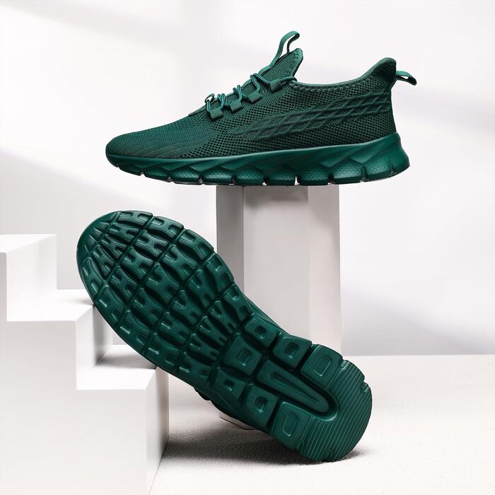 Кросівки для чоловіків: бігові, для ходьби, фітнесу, літні. Зелені, 49 EU