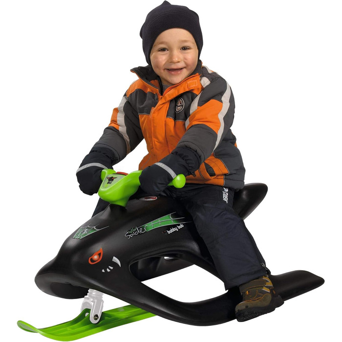 Дитячий боб BIG-Bobby-Bob Wild Spider, з тросом та ручкою, легке керування, металеві куфелі, для дітей від 4 років, чорний