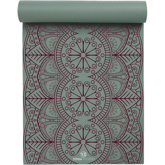 Йога-мат Mandala 183x61 см, 6 мм, нековзкий, зносостійкий, ПВХ