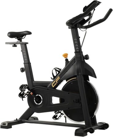 Велотренажер Clover Fitness з LCD-дисплеєм та 6 рівнями опору, чорний