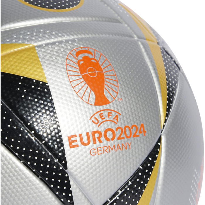 Футбольний м'яч Adidas Fussballliebe Finale League Euro 2024, сріблястий, розмір 4, FIFA Quality, унісекс