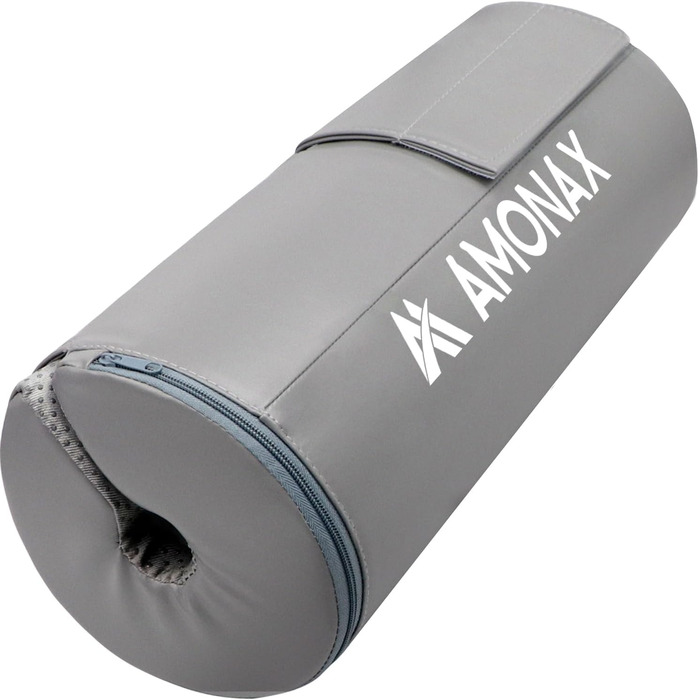 AMONAX Преміум подушка для штанги, товста накладка для гіп-трасту, міцний фітнес аксесуар для чоловіків і жінок, сіра