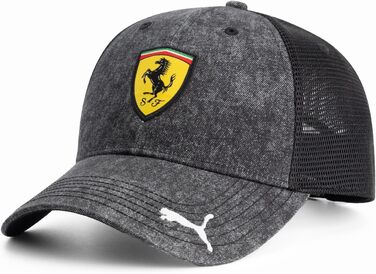 Кепка PUMA Scuderia Ferrari F1 з логотипом, чорна, універсальний розмір