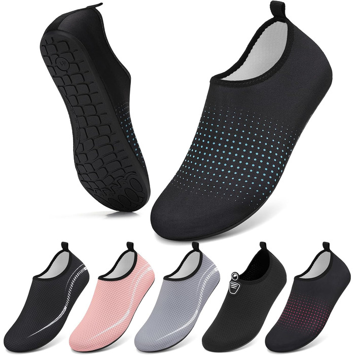 Водні шкарпетки для жінок та чоловіків: шкарпетки для плавання, аквашузи, шкарпетки для пляжу, унісекс, блакитний колір, розмір 43 EU, принт 