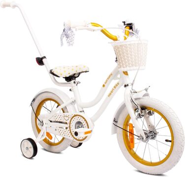 Дитячий велосипед Sun Baby Heart Bike для дівчаток 12/14/16 дюймів, зі знімною ручкою, для дітей 2-6 років