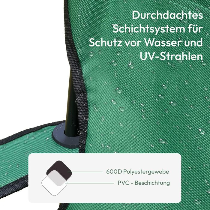 Кемпінговий стул TRAVORA 2 шт. з сонцезахистом та кишенею для охолодження - розкладний стул для відпочинку на природі
