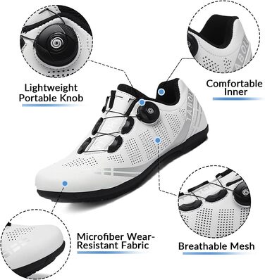 Велосипедні шкарпетки для чоловіків та жінок: шосейні та MTB шкарпетки з гумовою підошвою, дихаючі кросівки, шкарпетки без фіксації, шкарпетки для гірського велосипеда, розміри 36-47 EU, 40 EU, білі