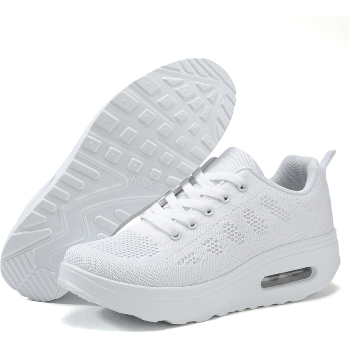 Жіночі бігові кросівки AHICO: легкі, дихаючі, для бігу та прогулянок (37 EU, білий)